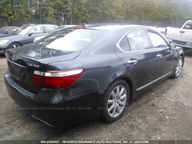 JTHBL46F485058693 - 2008 LEXUS LS 460 BLACK photo 4