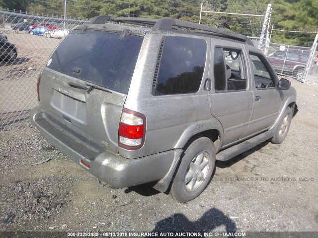 JN8DR09X92W659044 - 2002 NISSAN PATHFINDER LE/SE SILVER photo 4