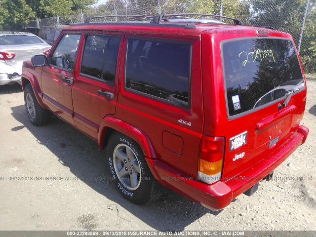 1J4FJ68S5WL244793 - 1998 JEEP CHEROKEE SPORT/CLASSIC RED photo 3