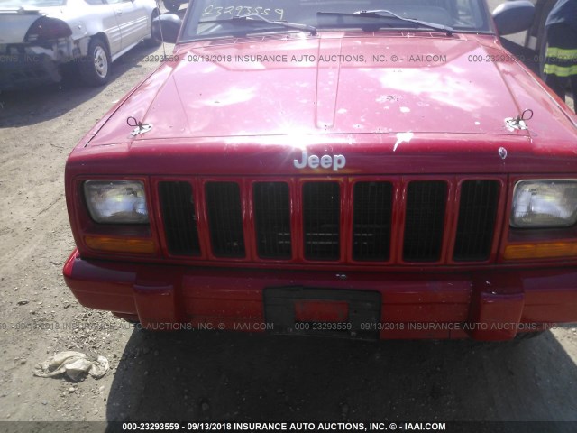 1J4FJ68S5WL244793 - 1998 JEEP CHEROKEE SPORT/CLASSIC RED photo 6