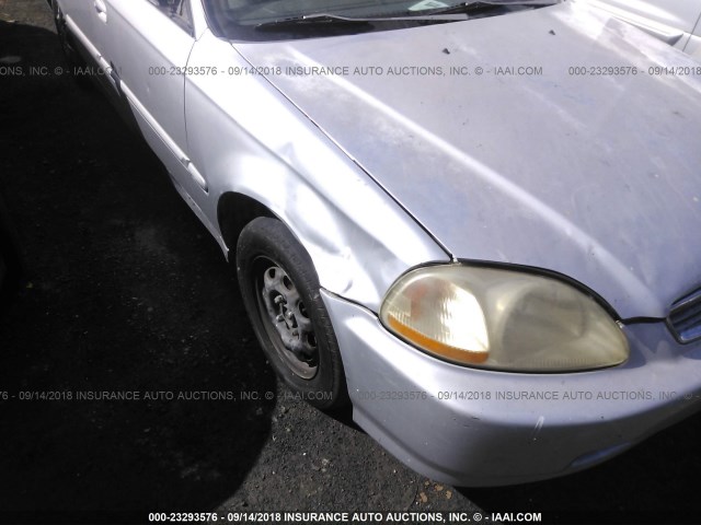 1HGEJ6521TL050846 - 1996 HONDA CIVIC DX SILVER photo 6