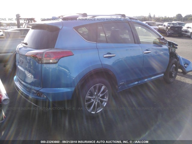 JTMDJREV7JD168171 - 2018 TOYOTA RAV4 HV LIMITED BLUE photo 4