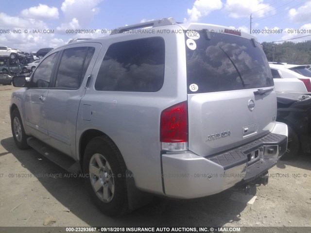 5N1BA08A87N705804 - 2007 NISSAN ARMADA SE/LE SILVER photo 3