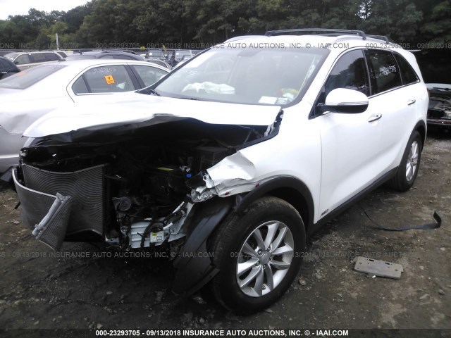 5XYPGDA31GG022037 - 2016 KIA SORENTO LX/L WHITE photo 2