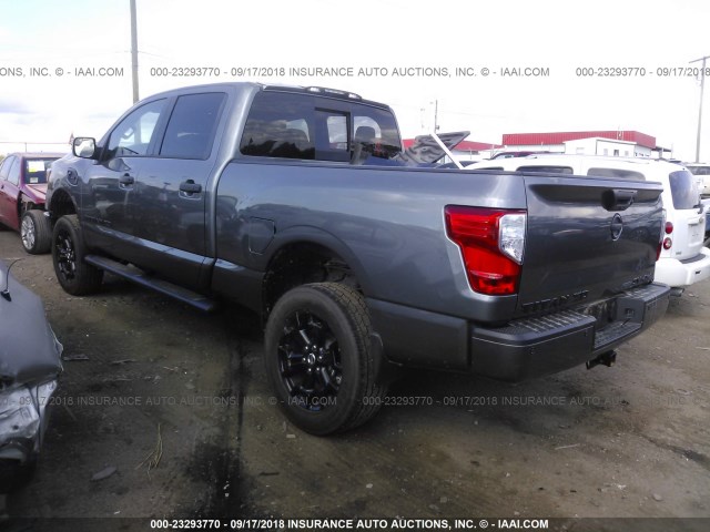 1N6BA1F49JN527543 - 2018 NISSAN TITAN XD SL/PRO-4X/PLAT RESERVE GRAY photo 3