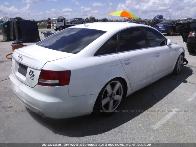 WAUAH74F18N149744 - 2008 AUDI A6 3.2 WHITE photo 4