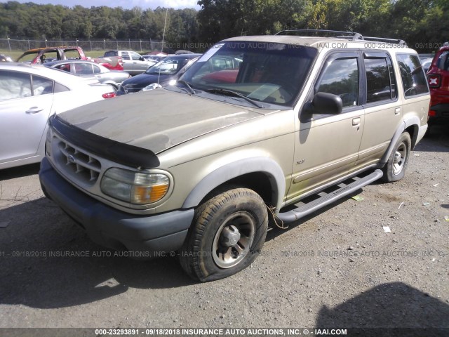 1FMDU72X7YZA96950 - 2000 FORD EXPLORER XLS GOLD photo 2