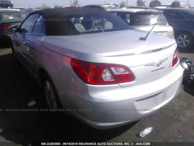 1C3LC55R38N294845 - 2008 CHRYSLER SEBRING TOURING SILVER photo 3