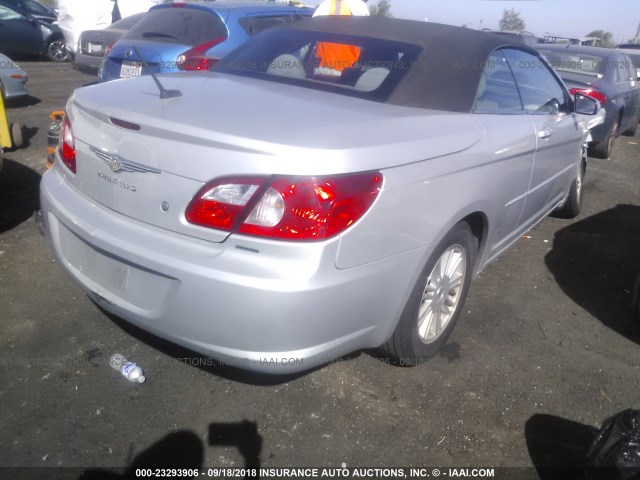 1C3LC55R38N294845 - 2008 CHRYSLER SEBRING TOURING SILVER photo 4