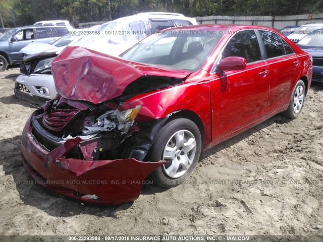 4T1BE46K78U205518 - 2008 TOYOTA CAMRY CE/LE/XLE/SE RED photo 2