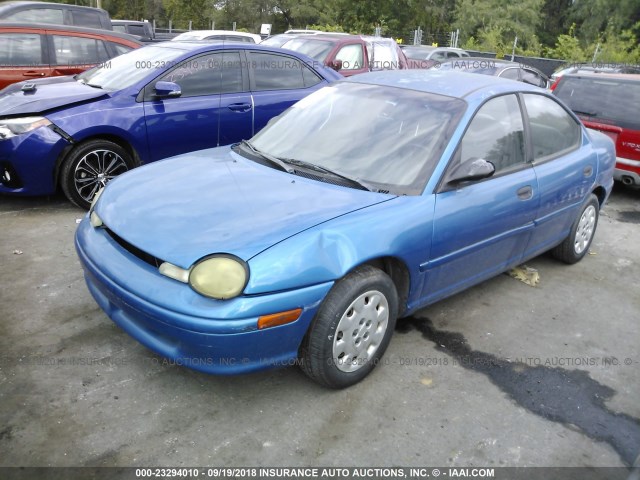 3B3ES47C7XT502509 - 1999 DODGE NEON HIGHLINE BLUE photo 2