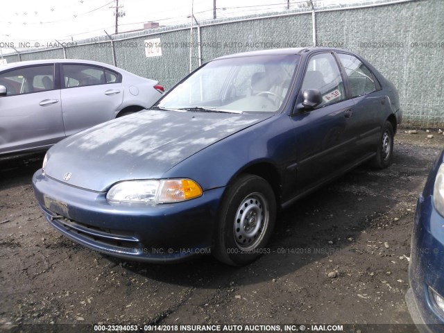 1HGEG8645SL017115 - 1995 HONDA CIVIC DX/LX BLUE photo 2