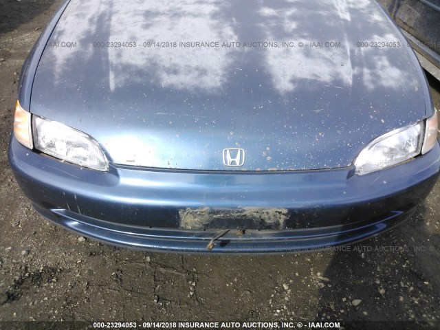 1HGEG8645SL017115 - 1995 HONDA CIVIC DX/LX BLUE photo 6