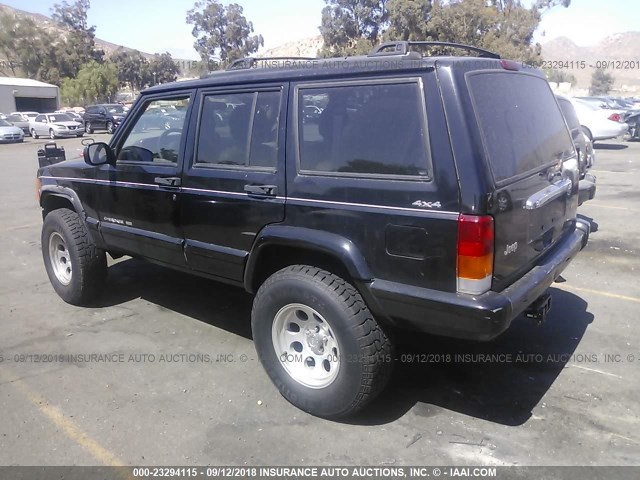 1J4FF68S91L508351 - 2001 JEEP CHEROKEE LIMITED BLACK photo 3