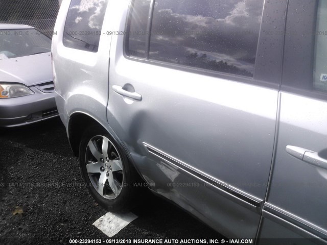 5FNYF4H95DB054249 - 2013 HONDA PILOT TOURING SILVER photo 6