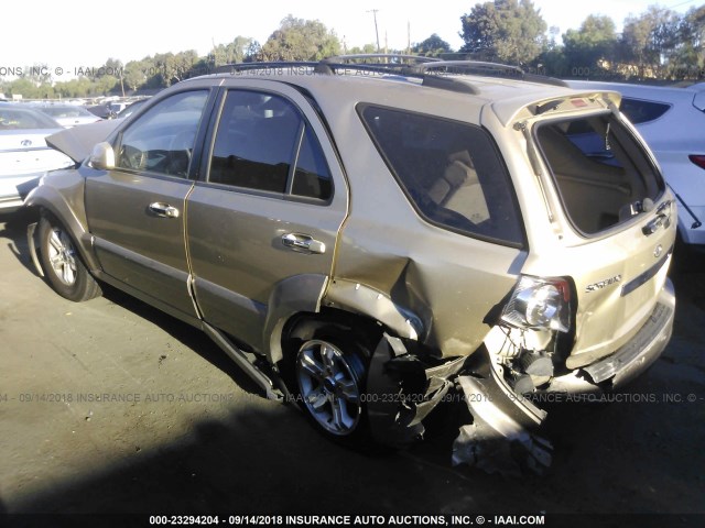 KNDJD733235105072 - 2003 KIA SORENTO EX/LX GOLD photo 3