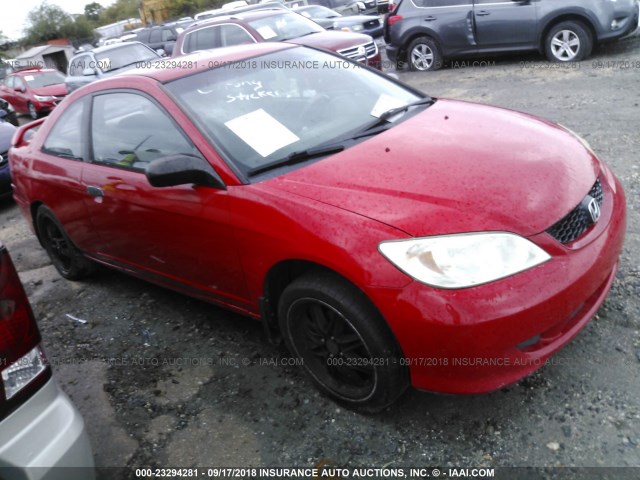 1HGEM22164L008685 - 2004 HONDA CIVIC DX VP RED photo 1