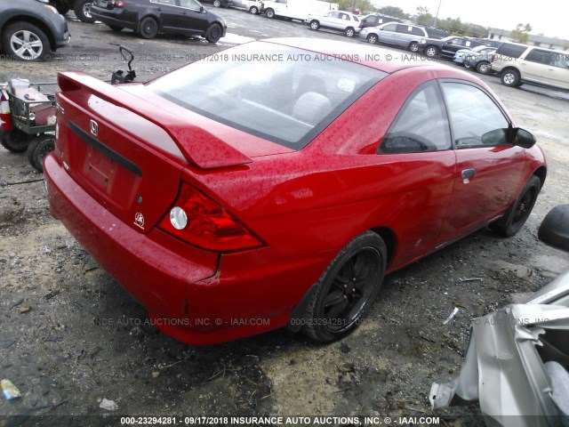 1HGEM22164L008685 - 2004 HONDA CIVIC DX VP RED photo 4