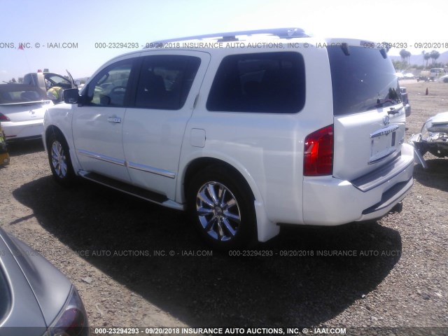 5N3AA08D78N903711 - 2008 INFINITI QX56 WHITE photo 3