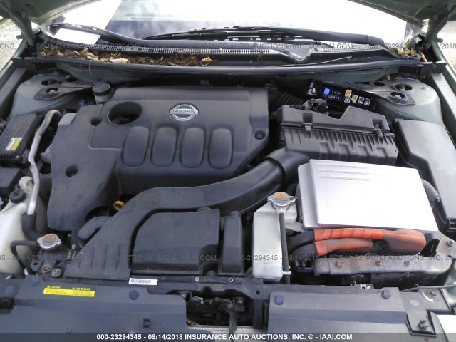 1N4CL21E17C161966 - 2007 NISSAN ALTIMA HYBRID GREEN photo 10