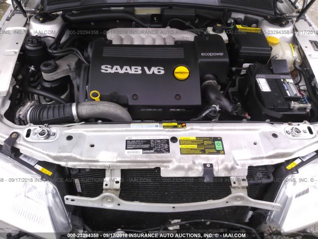 YS3ED49Z033009182 - 2003 SAAB 9-5 ARC SILVER photo 10