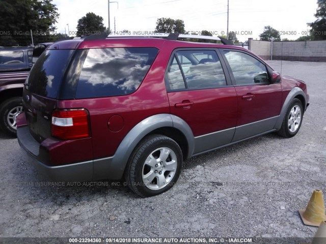 1FMDK02157GA39617 - 2007 FORD FREESTYLE SEL BURGUNDY photo 4