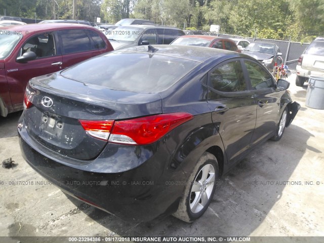 5NPDH4AE4CH093012 - 2012 HYUNDAI ELANTRA GLS/LIMITED BLACK photo 4