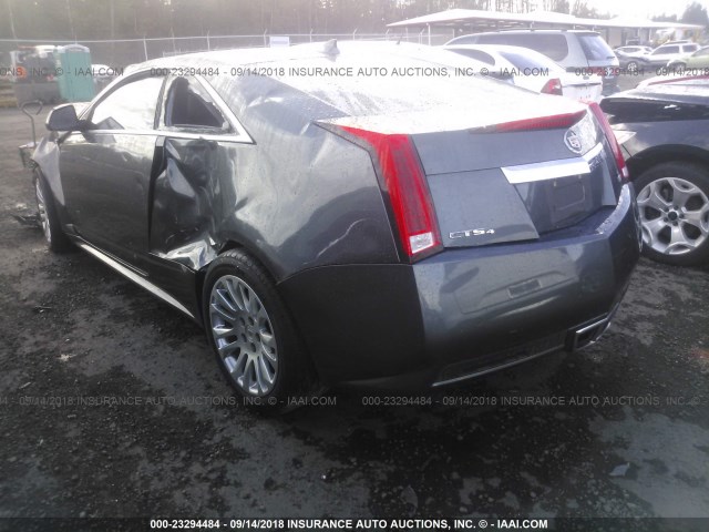 1G6DS1ED6B0157129 - 2011 CADILLAC CTS PREMIUM COLLECTION GRAY photo 3