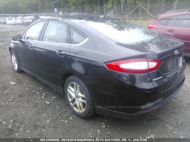 3FA6P0H70FR138031 - 2015 FORD FUSION SE BLACK photo 3