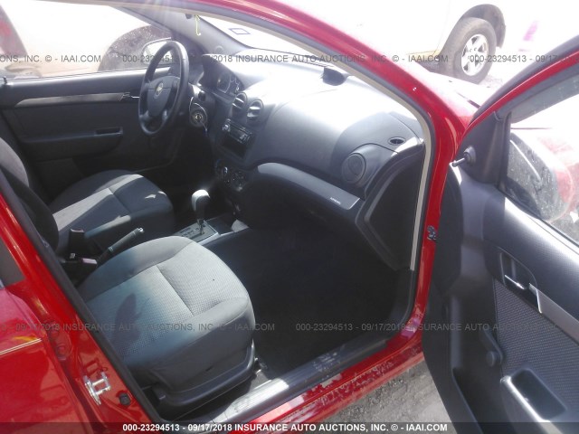 KL1TD5DE0AB044484 - 2010 CHEVROLET AVEO LS/LT წითელი ფოტო 5