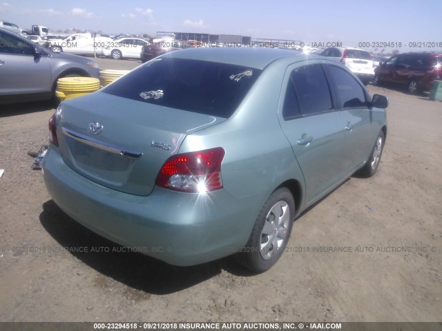 JTDBT923281221939 - 2008 TOYOTA YARIS GREEN photo 4