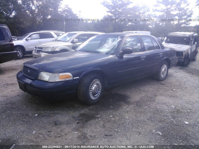 2FAFP71W0YX156138 - 2000 FORD CROWN VICTORIA POLICE INTERCEPTOR Navy photo 2