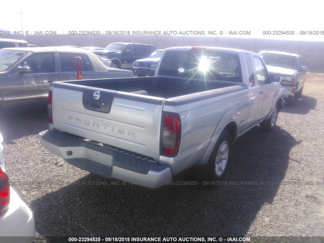 1N6DD26S12C373363 - 2002 NISSAN FRONTIER KING CAB XE SILVER photo 4