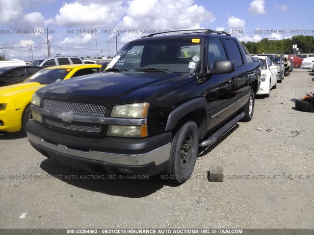 3GNEC12T74G310584 - 2004 CHEVROLET AVALANCHE C1500 BLACK photo 2