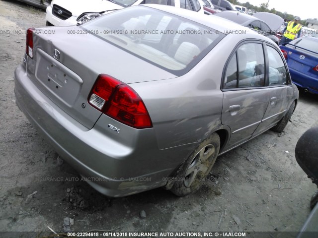 2HGES26784H504668 - 2004 HONDA CIVIC EX TAN photo 4