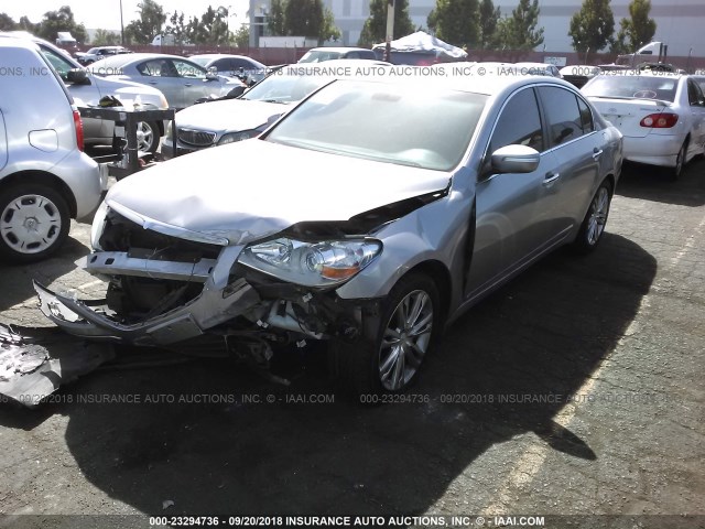 KMHGC4DF8BU127517 - 2011 HYUNDAI GENESIS 4.6L GRAY photo 2