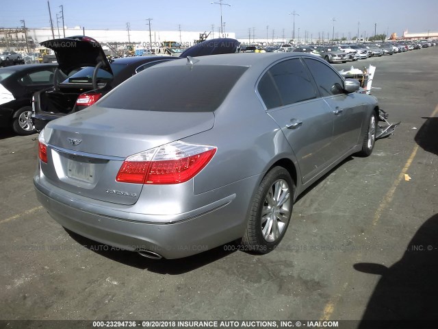 KMHGC4DF8BU127517 - 2011 HYUNDAI GENESIS 4.6L GRAY photo 4