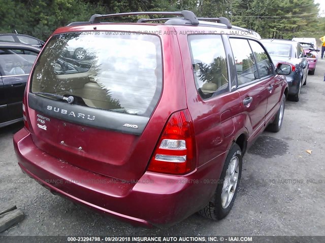 JF1SG65603H717207 - 2003 SUBARU FORESTER 2.5XS წითელი ფოტო 4