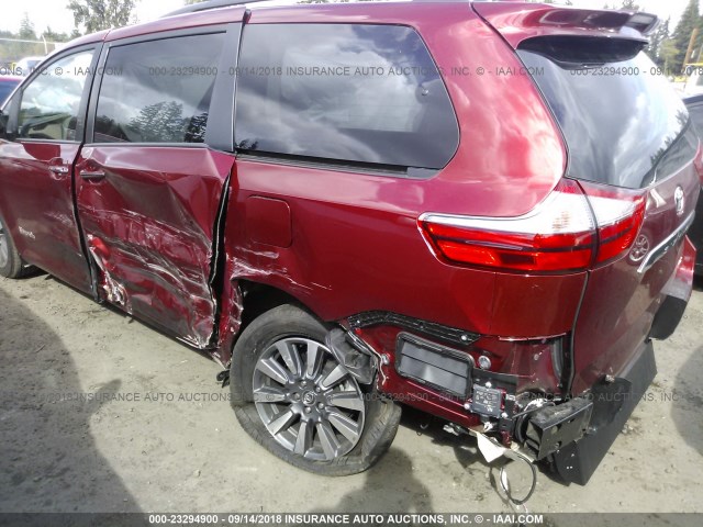 5TDYZ3DC5JS944843 - 2018 TOYOTA SIENNA XLE/XLE PREMIUM/LIMITED/L RED photo 6