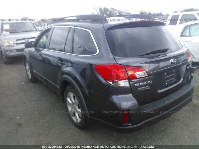 4S4BRCKC6C3235184 - 2012 SUBARU OUTBACK 2.5I LIMITED Pewter photo 3