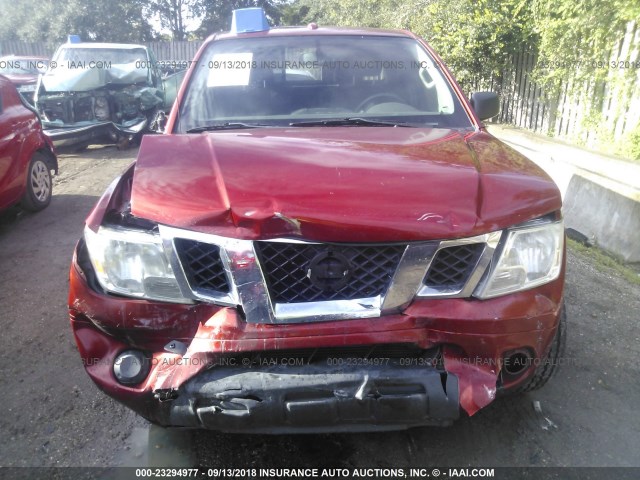 1N6AD0CU2CC459702 - 2012 NISSAN FRONTIER SV/PRO-4X RED photo 6