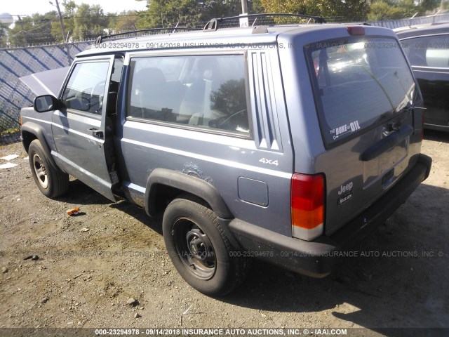 1J4FJ27S2WL246110 - 1998 JEEP CHEROKEE SE BLUE photo 3