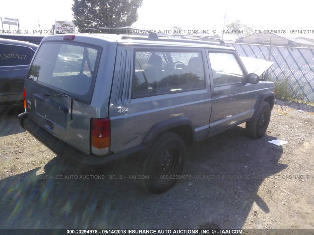 1J4FJ27S2WL246110 - 1998 JEEP CHEROKEE SE BLUE photo 4