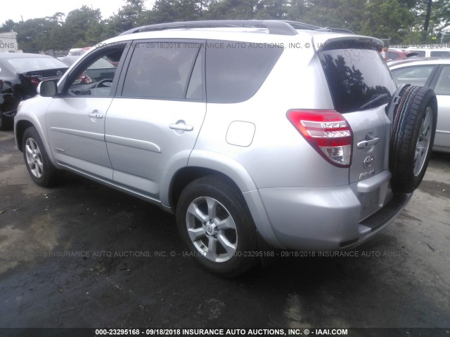 2T3DK4DV6BW040008 - 2011 TOYOTA RAV4 LIMITED SILVER photo 3