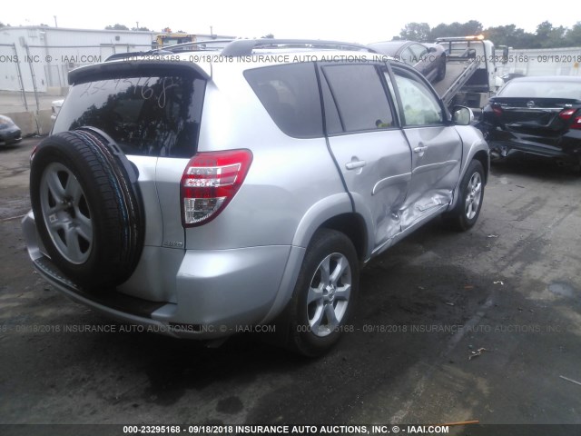 2T3DK4DV6BW040008 - 2011 TOYOTA RAV4 LIMITED SILVER photo 4