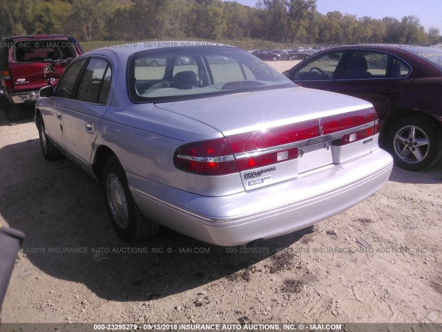 1LNLM97V1VY708737 - 1997 LINCOLN CONTINENTAL  SILVER photo 3