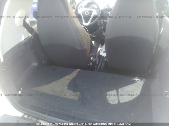 WMEEJ3BA3EK783225 - 2014 SMART FORTWO PURE/PASSION WHITE photo 8