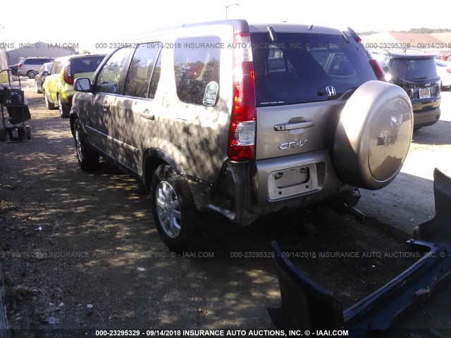 JHLRD78985C022330 - 2005 HONDA CR-V SE/EX TAN photo 3