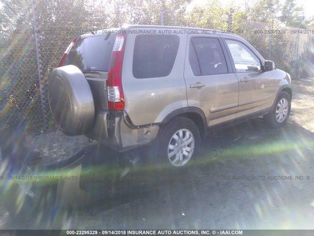 JHLRD78985C022330 - 2005 HONDA CR-V SE/EX TAN photo 4