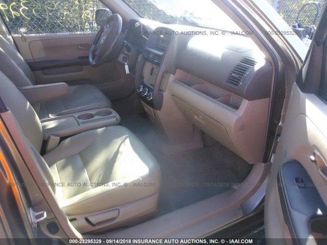 JHLRD78985C022330 - 2005 HONDA CR-V SE/EX TAN photo 5